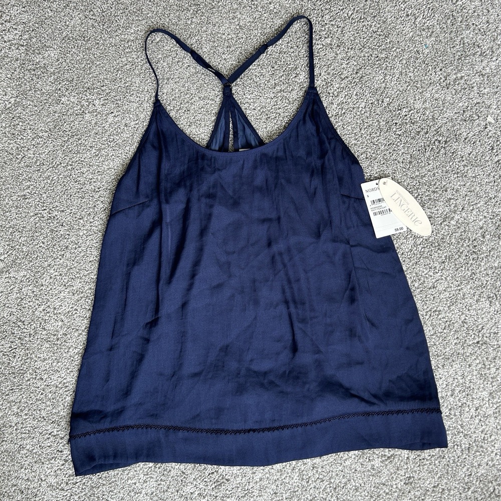 Nordstrom Lingerie‎ Women's Size Small Top Navy Blue